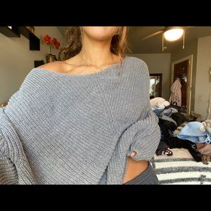 Off the shoulder oversized sweater